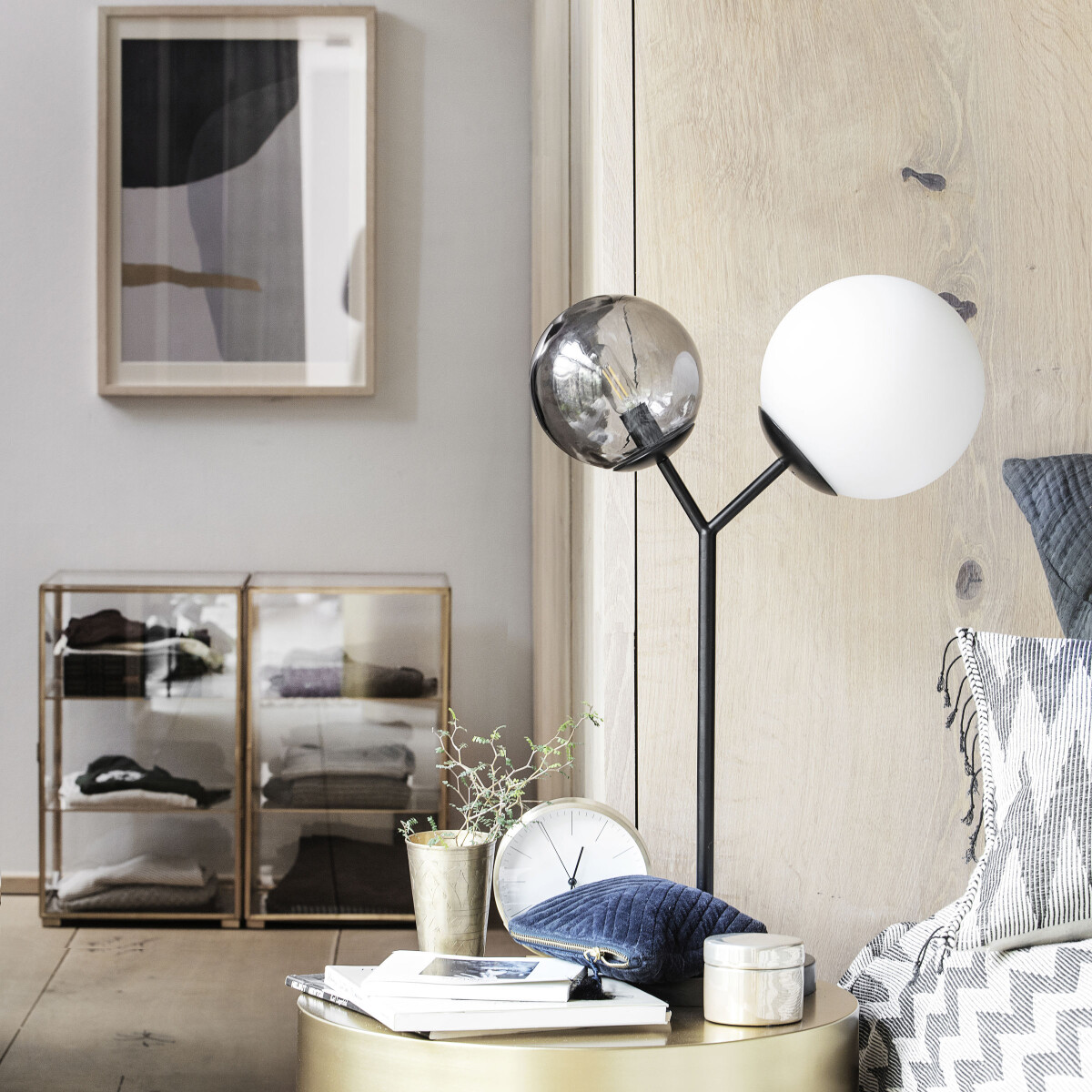 House Doctor - Bordlampe - Twice - Sort - H 65 CM