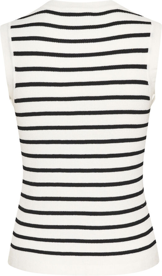 Kaffe KAlilybeth Knit Top Chalk/black stripe