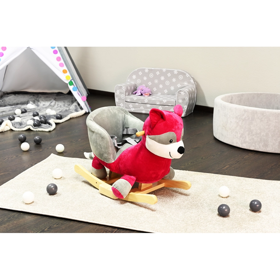 knorr toys® Schaukeltier Waschbär rot