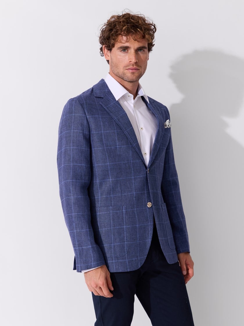 Leo rutet linblazer Vintage Indigo