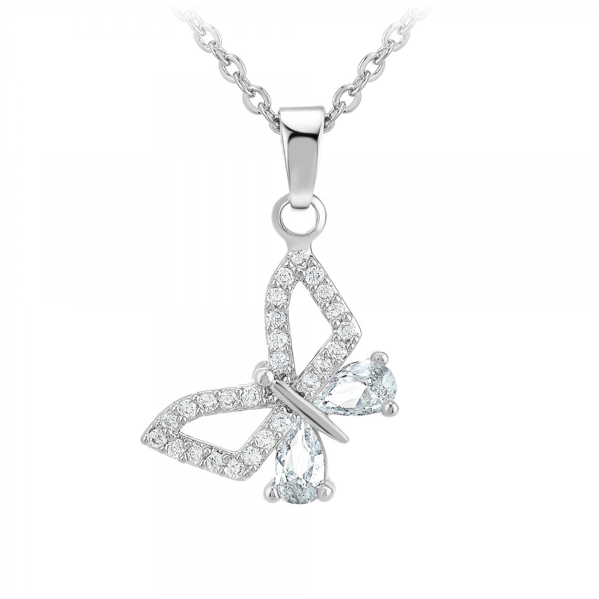 Collier papillon SC Crystal orné de Zirconium