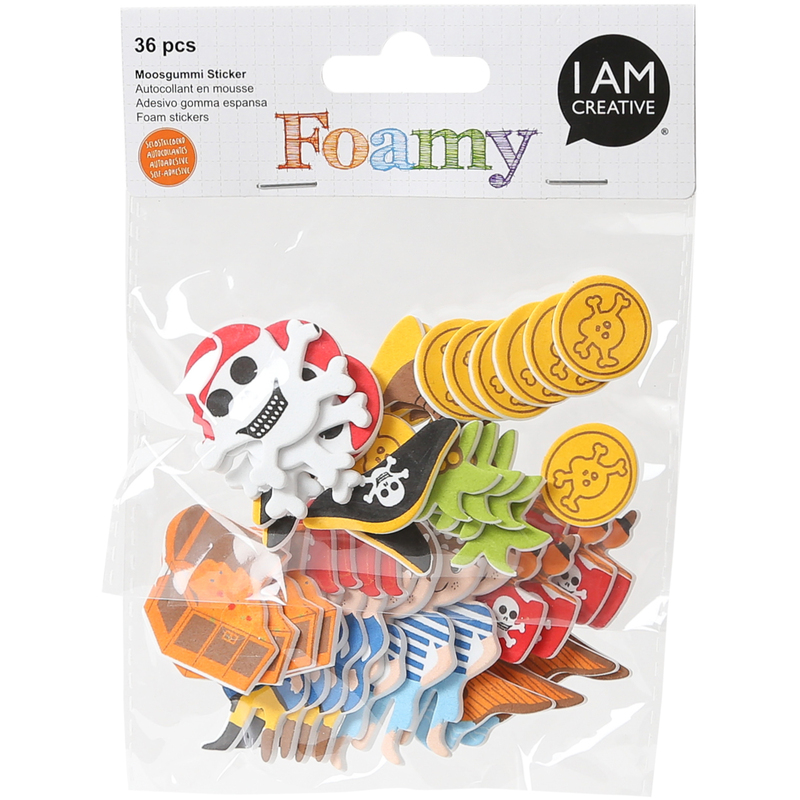 I AM CREATIVE Stickers Moosgummi, Piraten