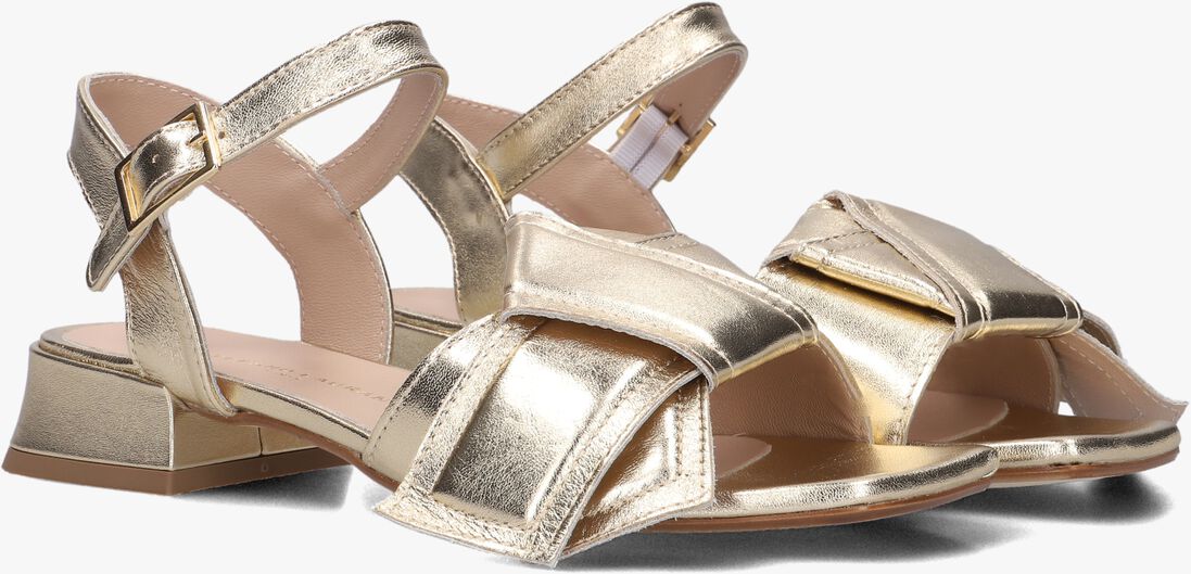 gouden stefano lauran sandalen met hak m100