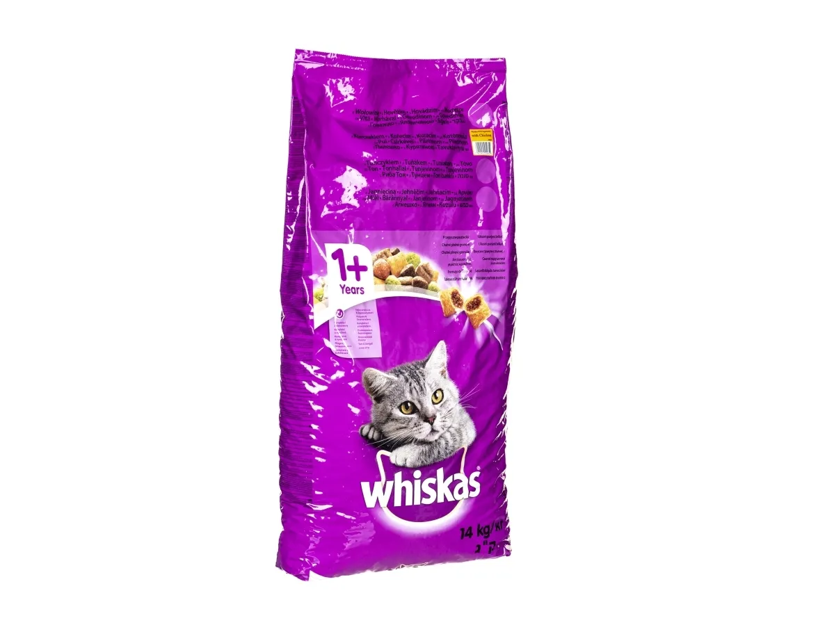 Whiskas Tørfoder, kat, voksen, Kylling, 14 kg