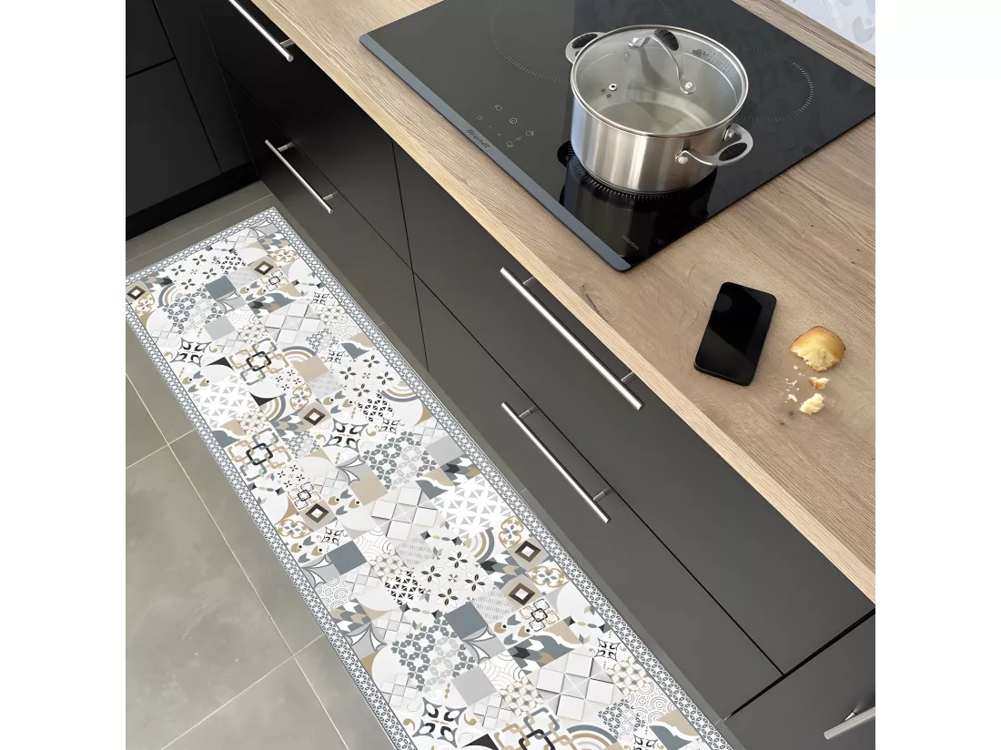 Tapis Vinyle Large l120xH200cm - Just Ciment Dulce - Vinyle