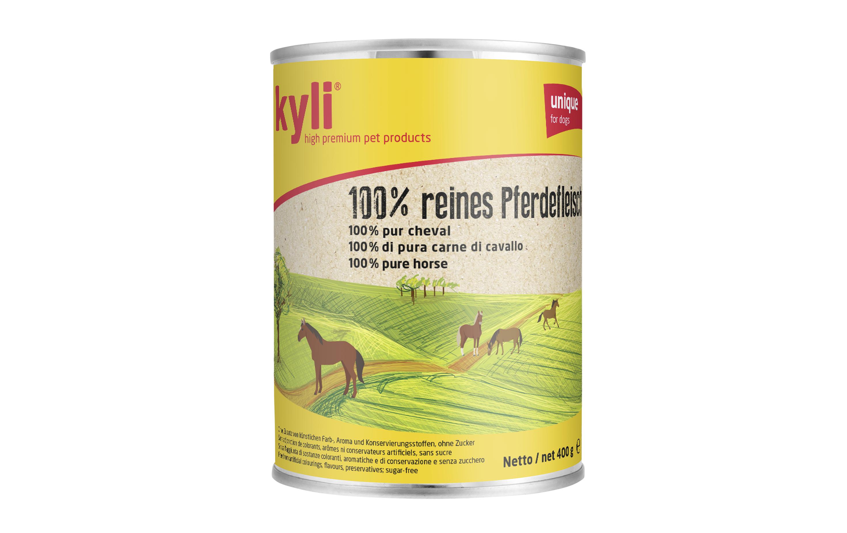 Nassfutter 100% Pferdefleisch, 6 x 800 gErgänzungsfutter für Hunde