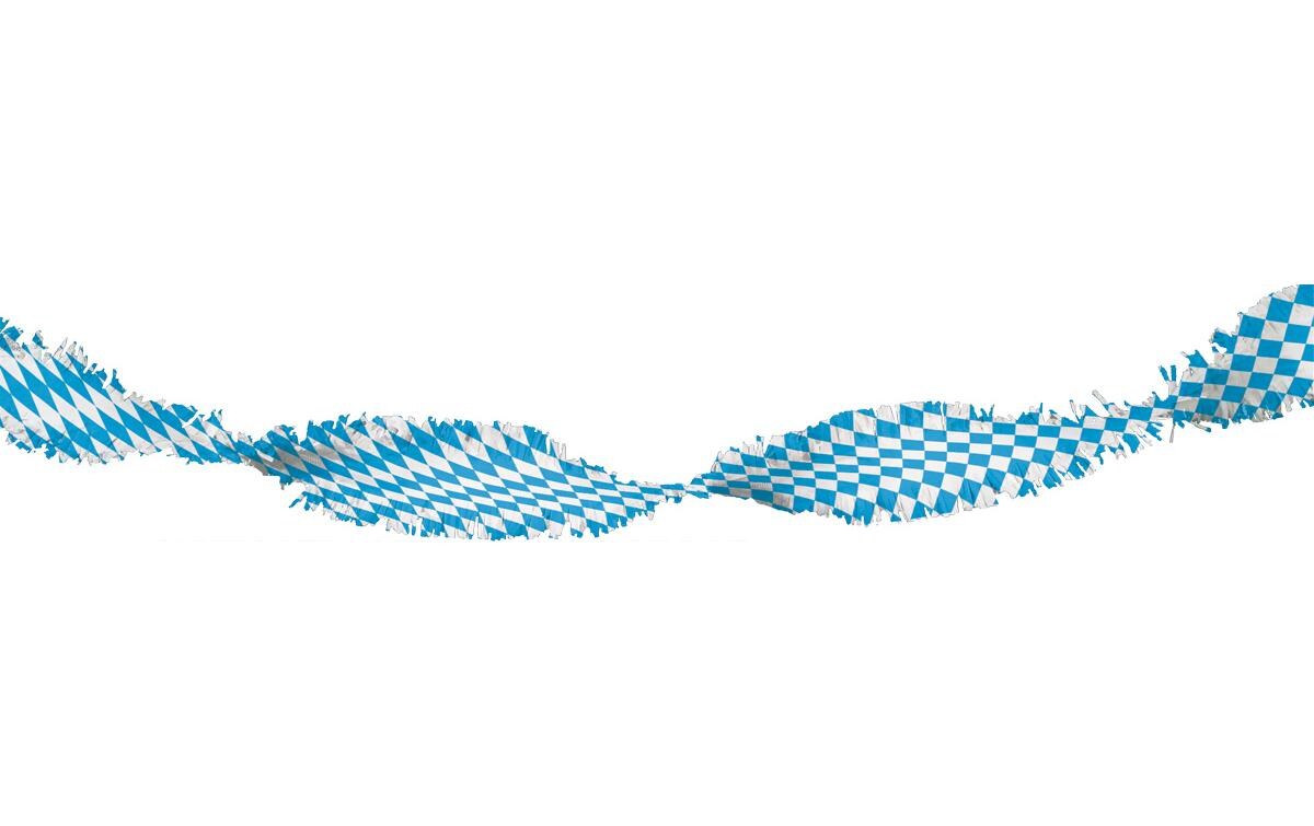 Girlande Oktoberfest 6 m, Blau/WeissParty Accessoire