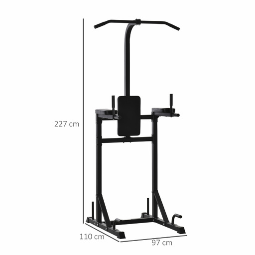 Estação de arrecadação de fundos Homcom Steel Power Tower, 110x97x227 cm