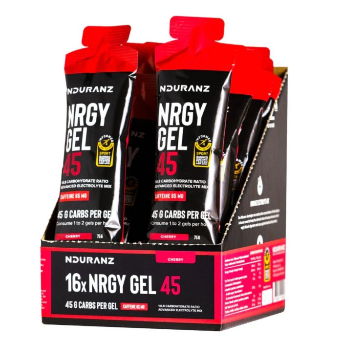 Nduranz Unisex Energi-gels Nrgy Unit Gel Caffeine - 16x25mg Rød