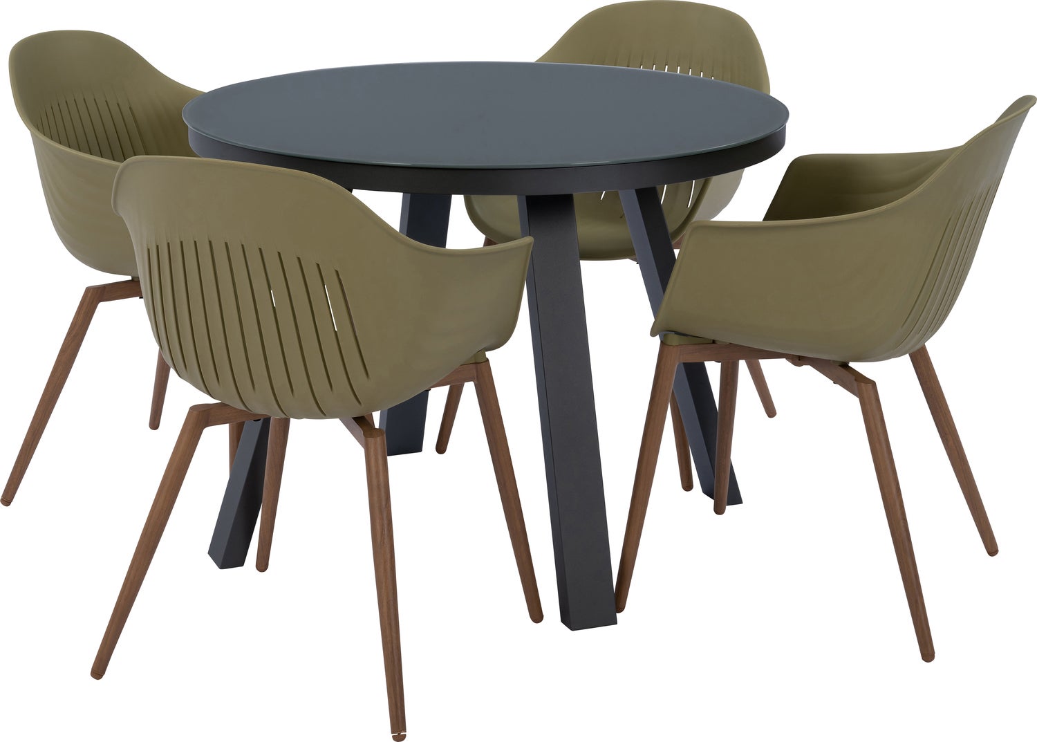 Intratuin eettafel Levi grijs D 100 H 76 cm