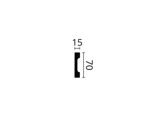 Wandstrip C9 1 st. 2 m x 15 x 70 mm