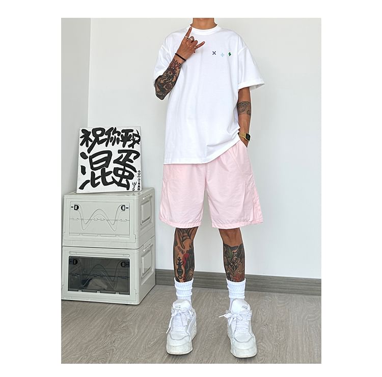 Posive - Mid Rise Plain Track Shorts