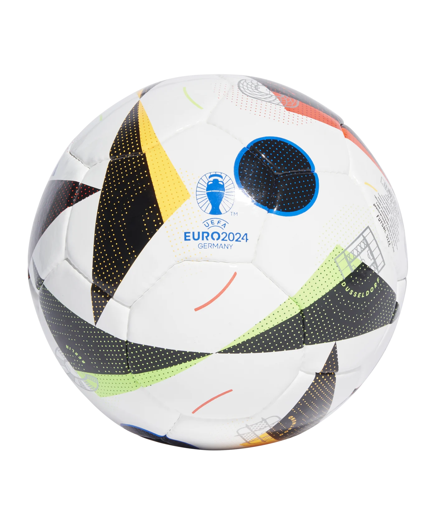 adidas Fussballliebe Pro Sala Futsal Spielball Euro 2024 Weiss Schwarz Blau