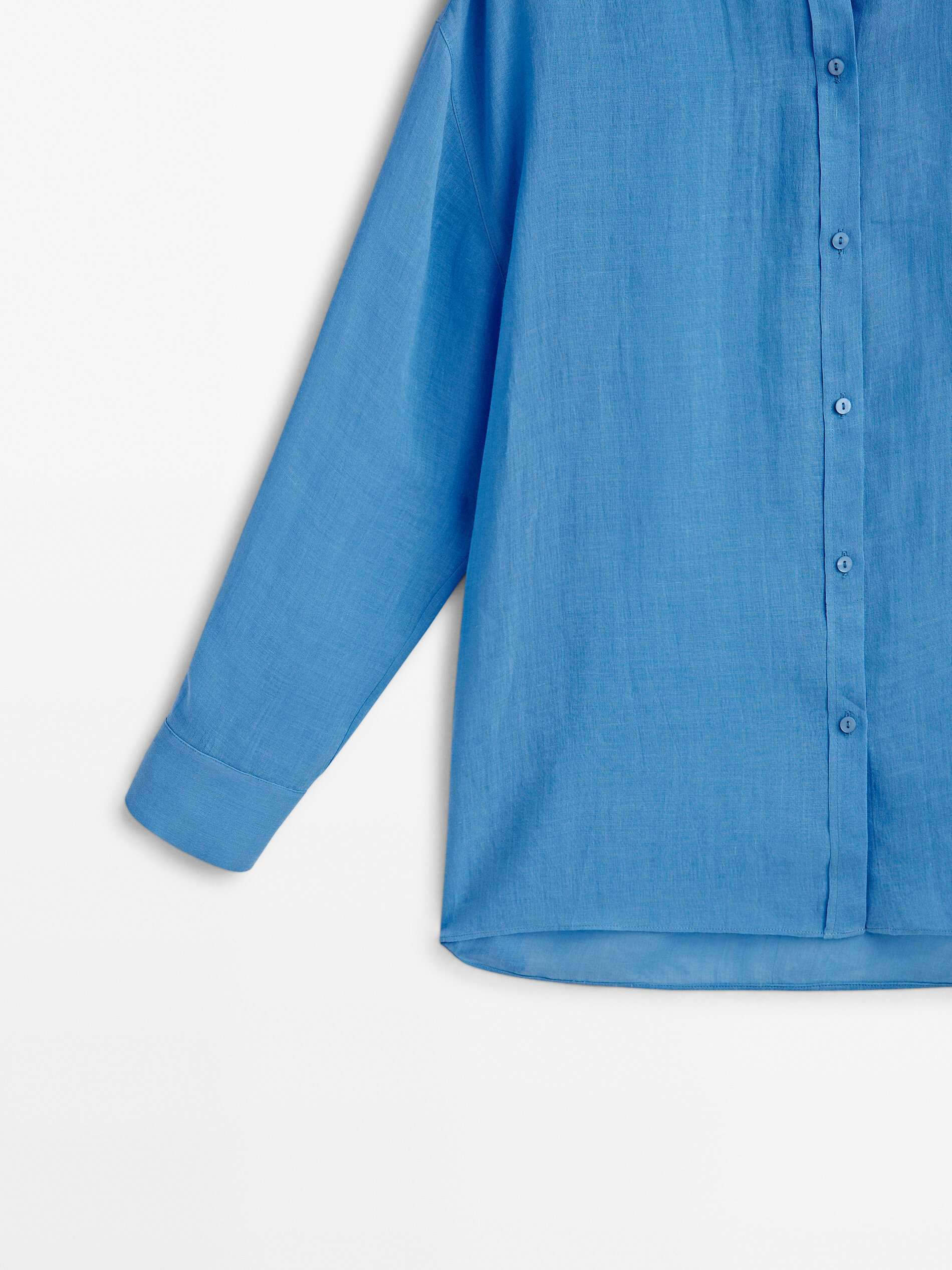 Camisa oversized 100% cobre - AZUL