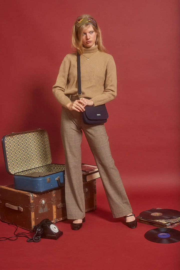 Sac à main Margault Laine Marine