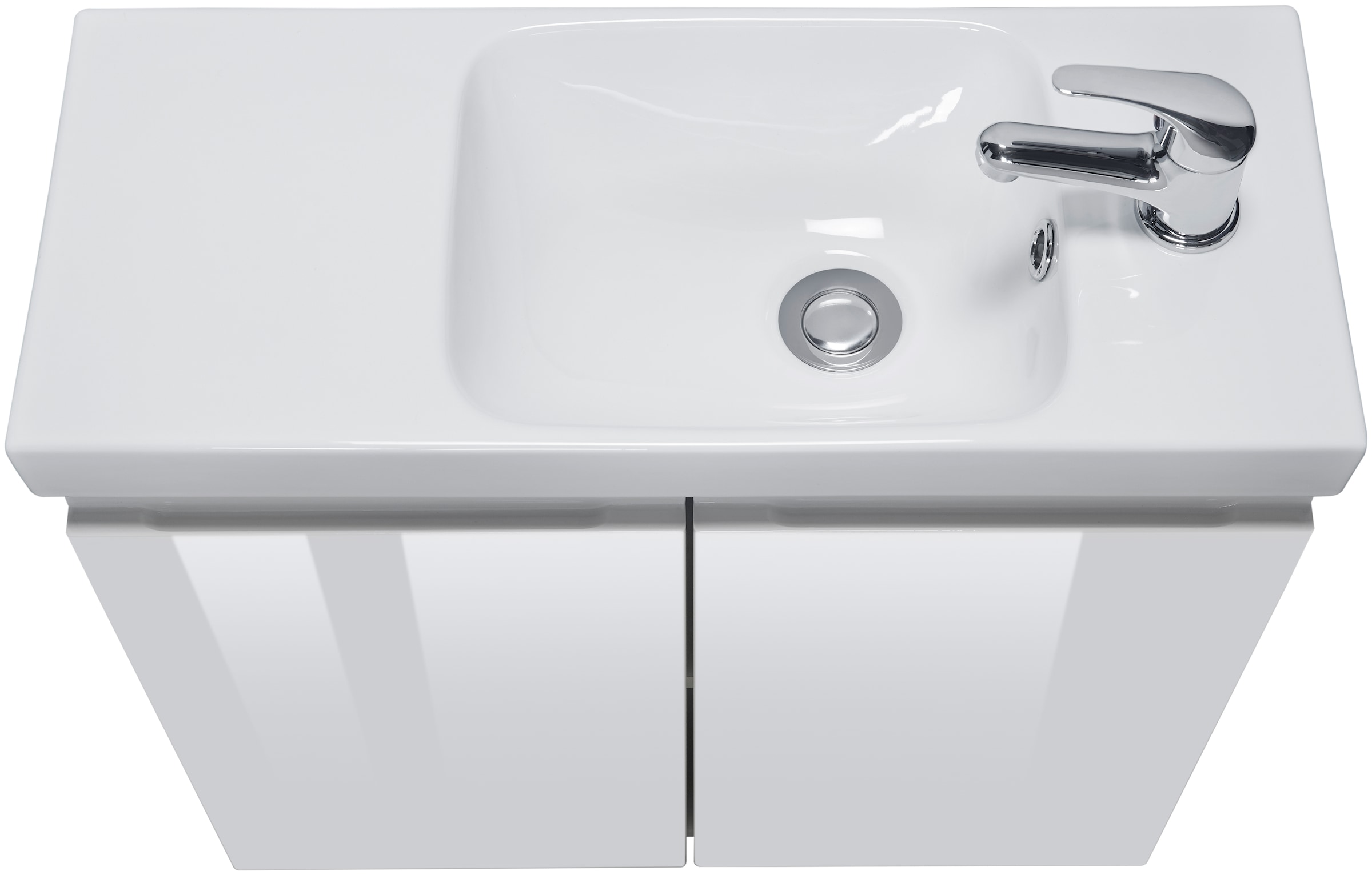 welltime Waschtisch »Merida« Gästebad Badmöbel mit reduzierte Tiefe, Breite 60 cm