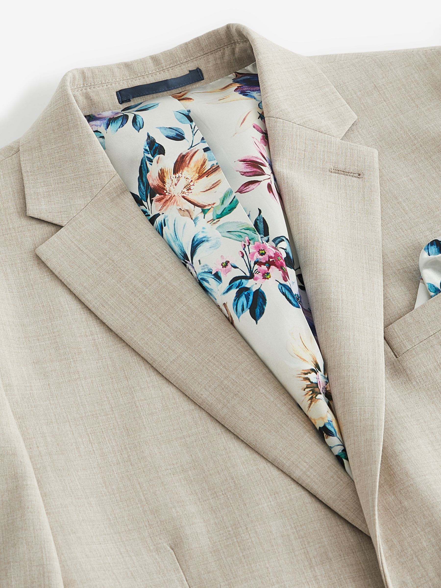 Pastelgeel - Slim Fit - Meegevend stretchkostuumjasje