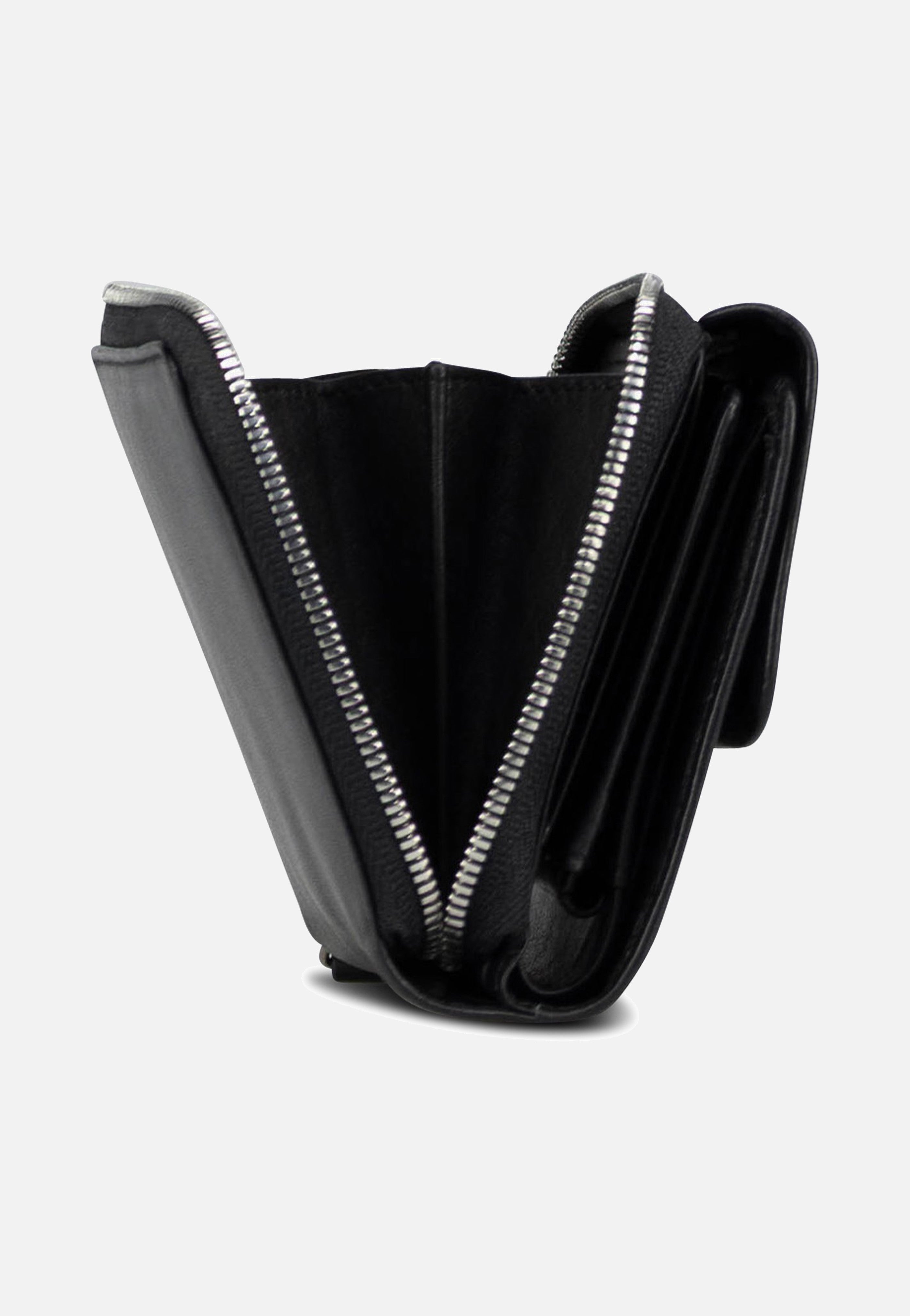 Odense Zip 6332 Medium Black - Portemonnaie