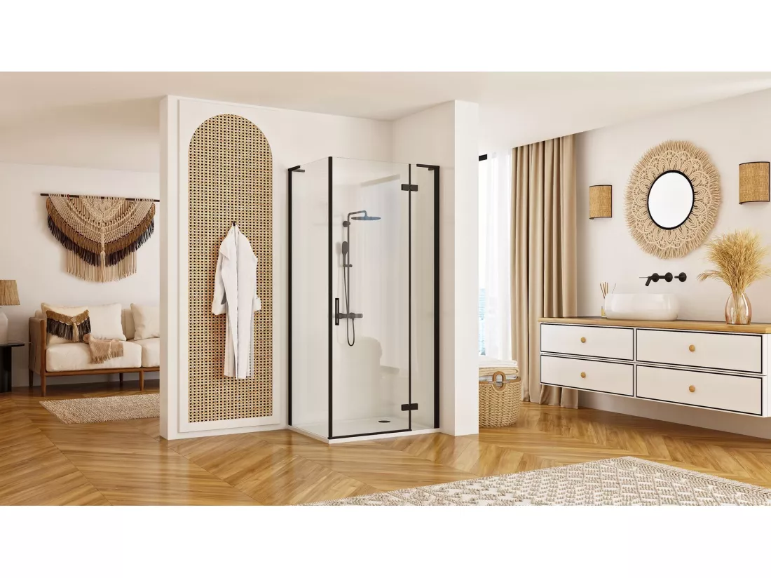 Cabine De Douche Rea Hugo 80X90 Black