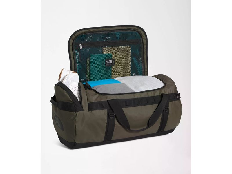 The North Face Duffle Bag Base Camp L 95 l, Taupe Grün/Schw Duffel-Tasche