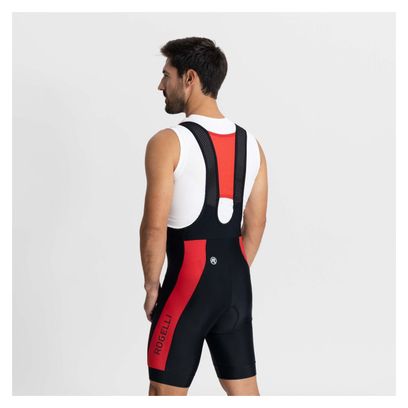 Cuissard Velo Avec Bretelless Rogelli Tyro II - Homme - Rouge/Noir