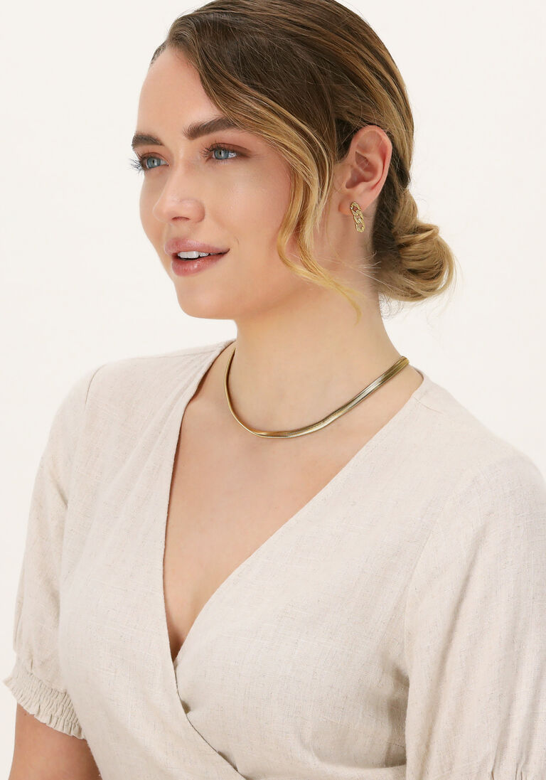 NOTRE-V gouden notre-v ketting ketting platte schakel #1