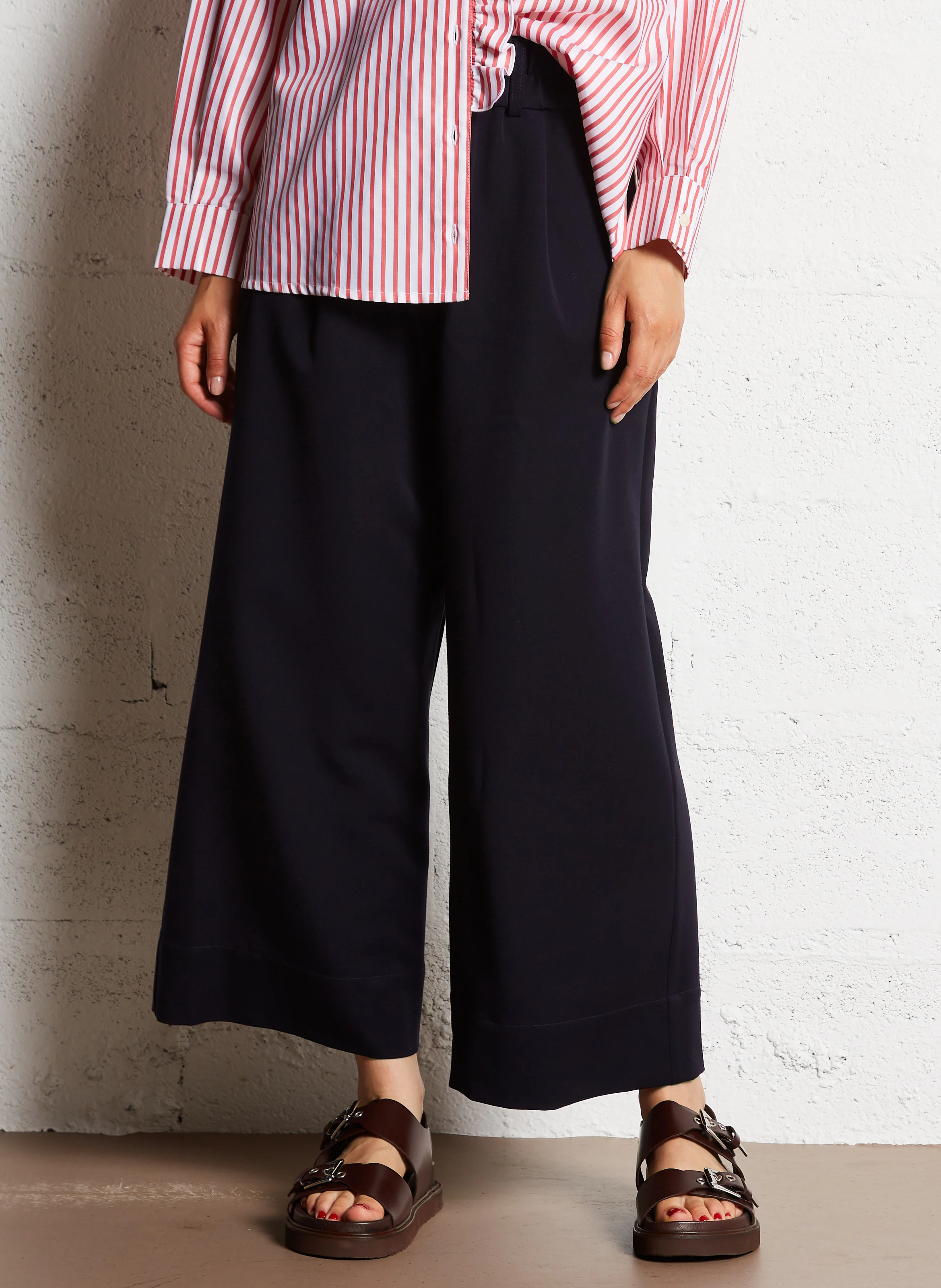 YUMI - Pantalon large | Bleu