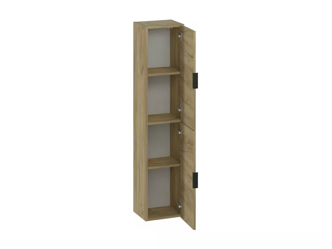 Colonne de salle de bain LYO 2 portes 140x30x27 cm chêne T-BATH