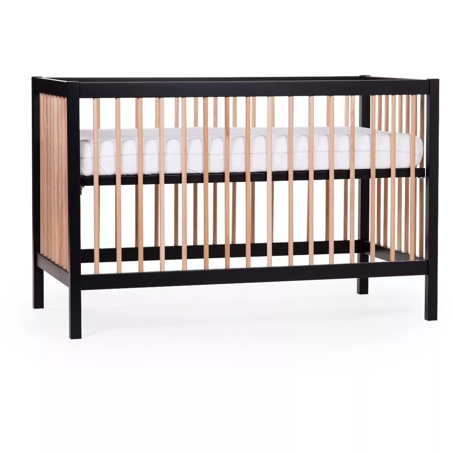 CHILDHOME Babybett 97 schwarz natur
