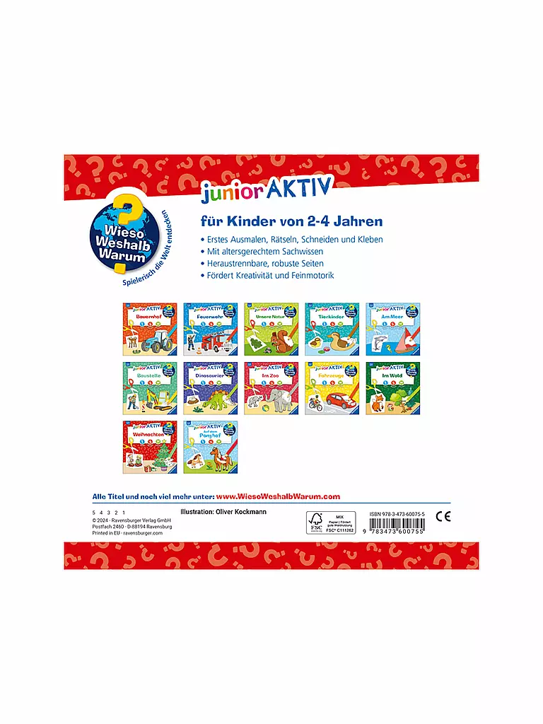 RAVENSBURGER Buch - Wieso Weshalb Warum - junior AKTIV: Weihnachten  keine Farbe