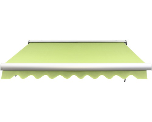 SOLUNA Semi-Cassette Zonnescherm Classic 2.5x1.5 Stoffen Dessin 7244 Frame E6EV1 Zilver Geanodiseerd Aandrijving rechts incl. motor, wandschakelaar