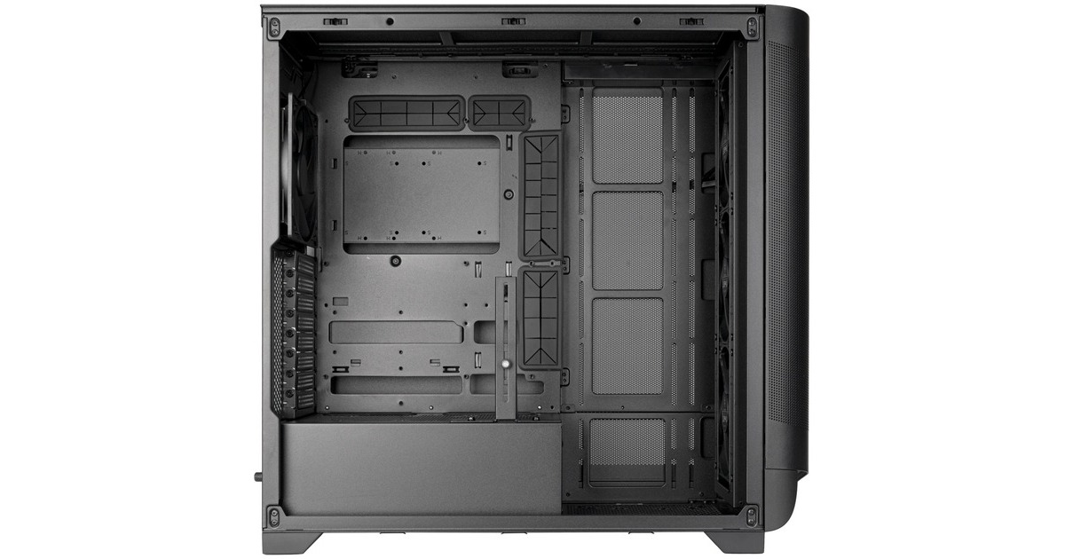 SilverStoneSETA A2 midi tower behuizing  (Zwart | 2x USB-A | 1x USB-C | Tempered Glass)