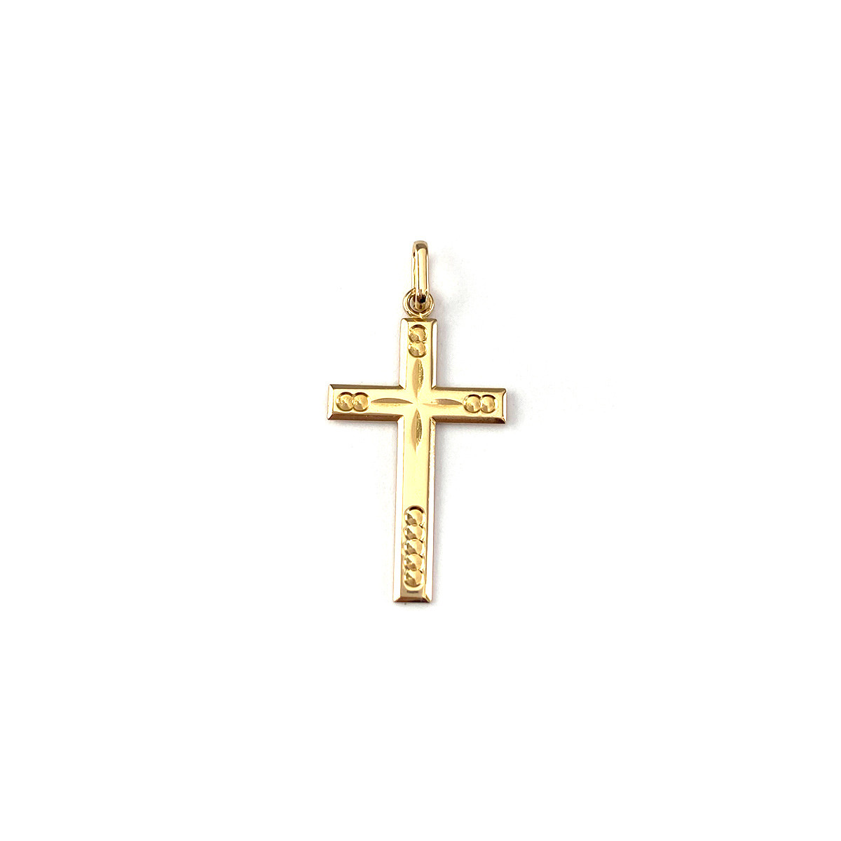 Pendentif croix d'occasion or 750 jaune