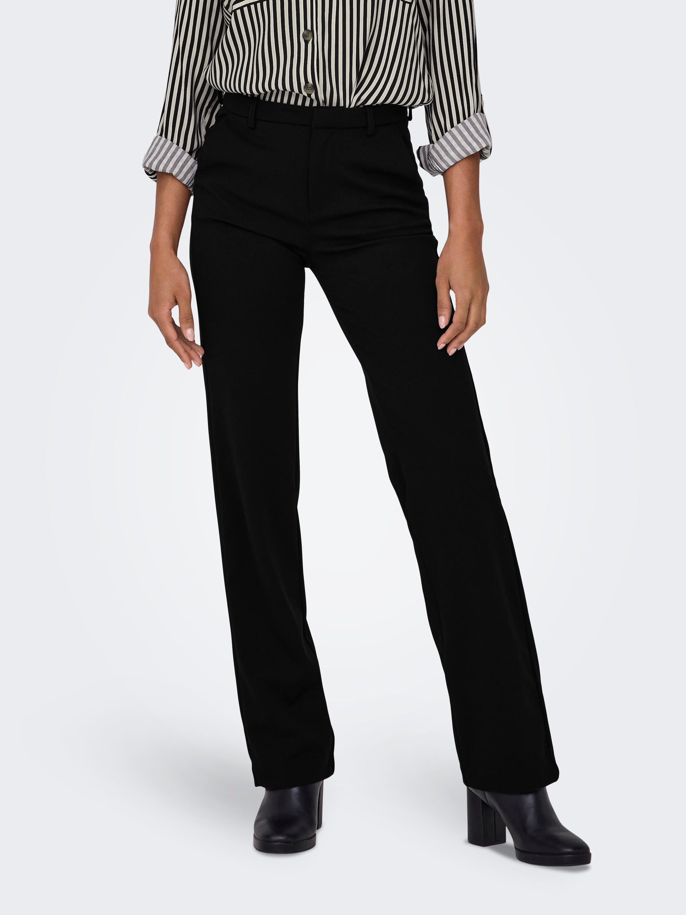 ONLY Anzughose »ONLRAFFY – Hose mit geradem Bein und Stretchkomfort«  gerade Form, modisch, Web, Materialmix