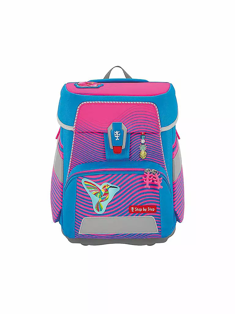 STEP BY STEP Schultaschen Set 5tlg SPACE Neon Kolibri Kaja  pink