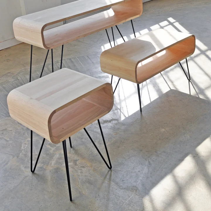XLBoom - Metro Sofa Table, Holz / schwarz
