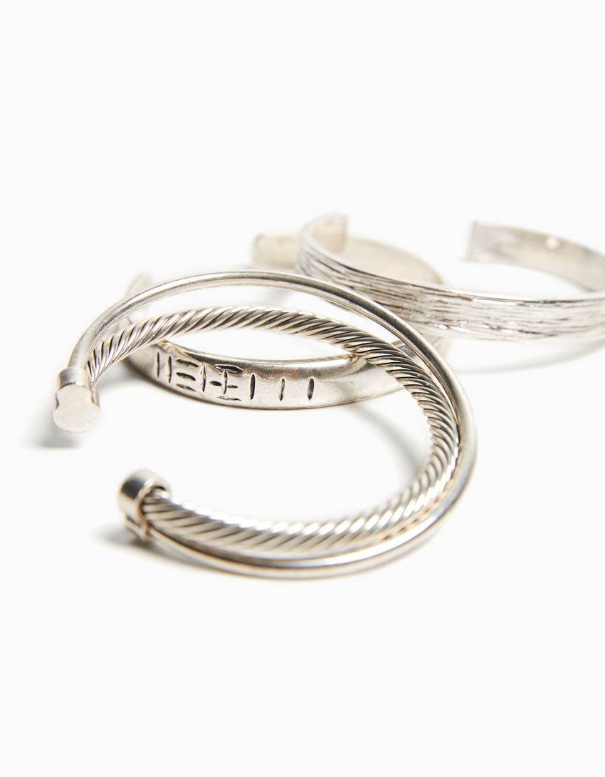 Conjunto de 3 pulseiras rígidas