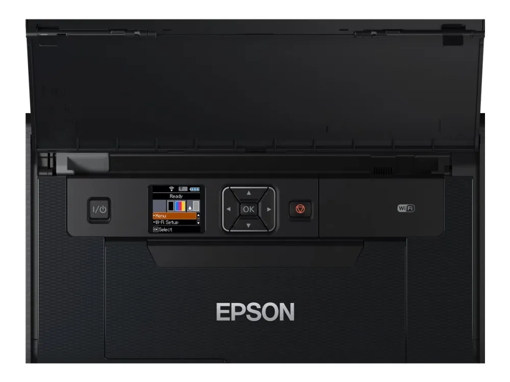 Epson WorkForce WF-110W - Printer - farve - blækprinter - A4 - 5760 x 1440 dpi - op til 7 spm (mono) / op til 4 spm (farve) - kapacitet: 20 ark - USB 2.0, Wi-Fi(n)