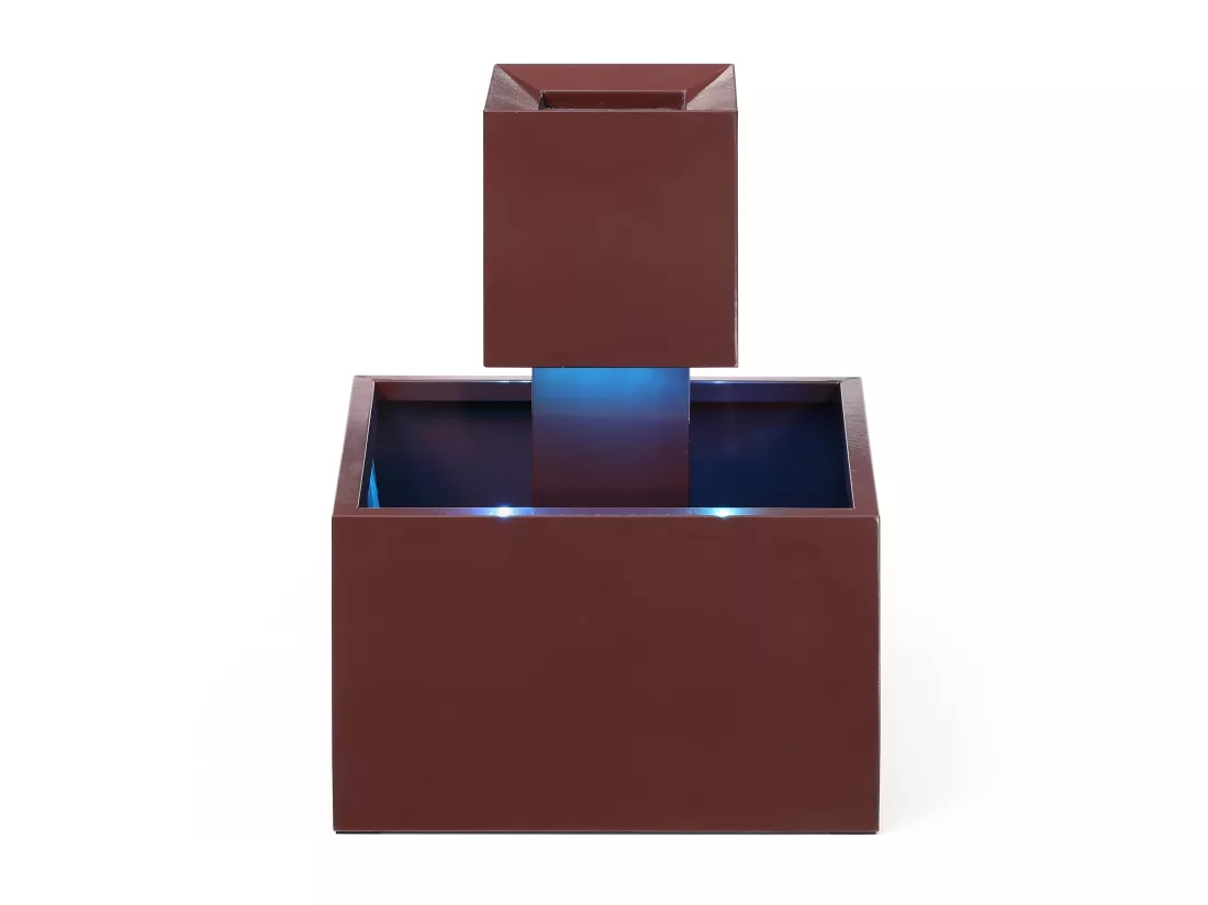 Fontaine d'extérieur en acier inoxydable avec LED - H.65 cm - Terracotta - CARDINA