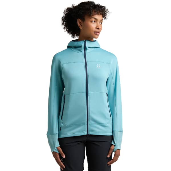 Veste polaire ski rando HAGLÖFS HAGLOFS BETULA HOOD WOMEN FROST BLUE