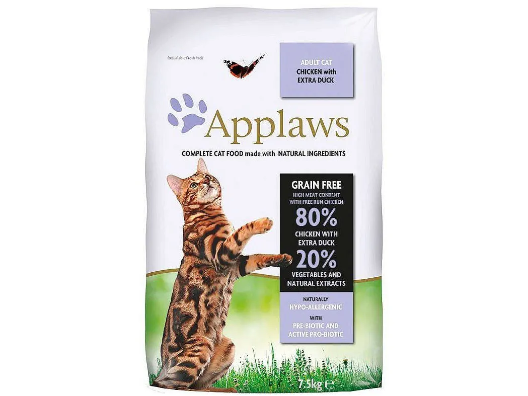 Applaws Adult Chicken & Duck grain-free cat food, 7.5 kg