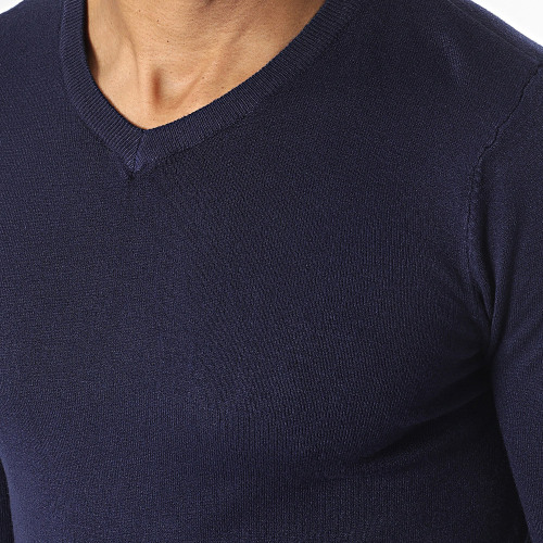 Pull Col V Bleu Marine