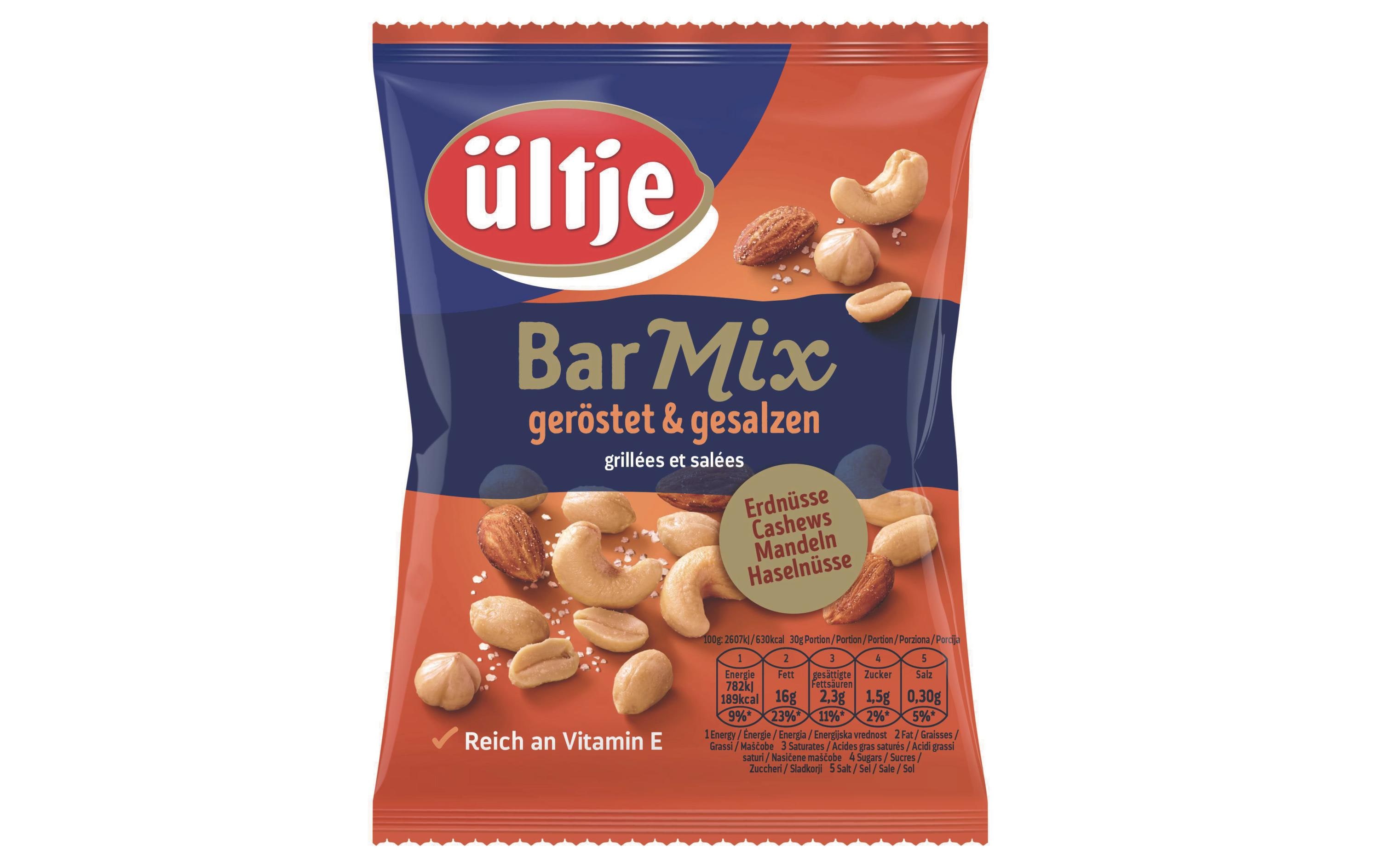 Apéro Bar Mix geröstet gesalzen 200 gMischung aus Erdnusskernen, Cashews-Kerne, Mandeln, Haselnüsse , geröstet und gesalzen