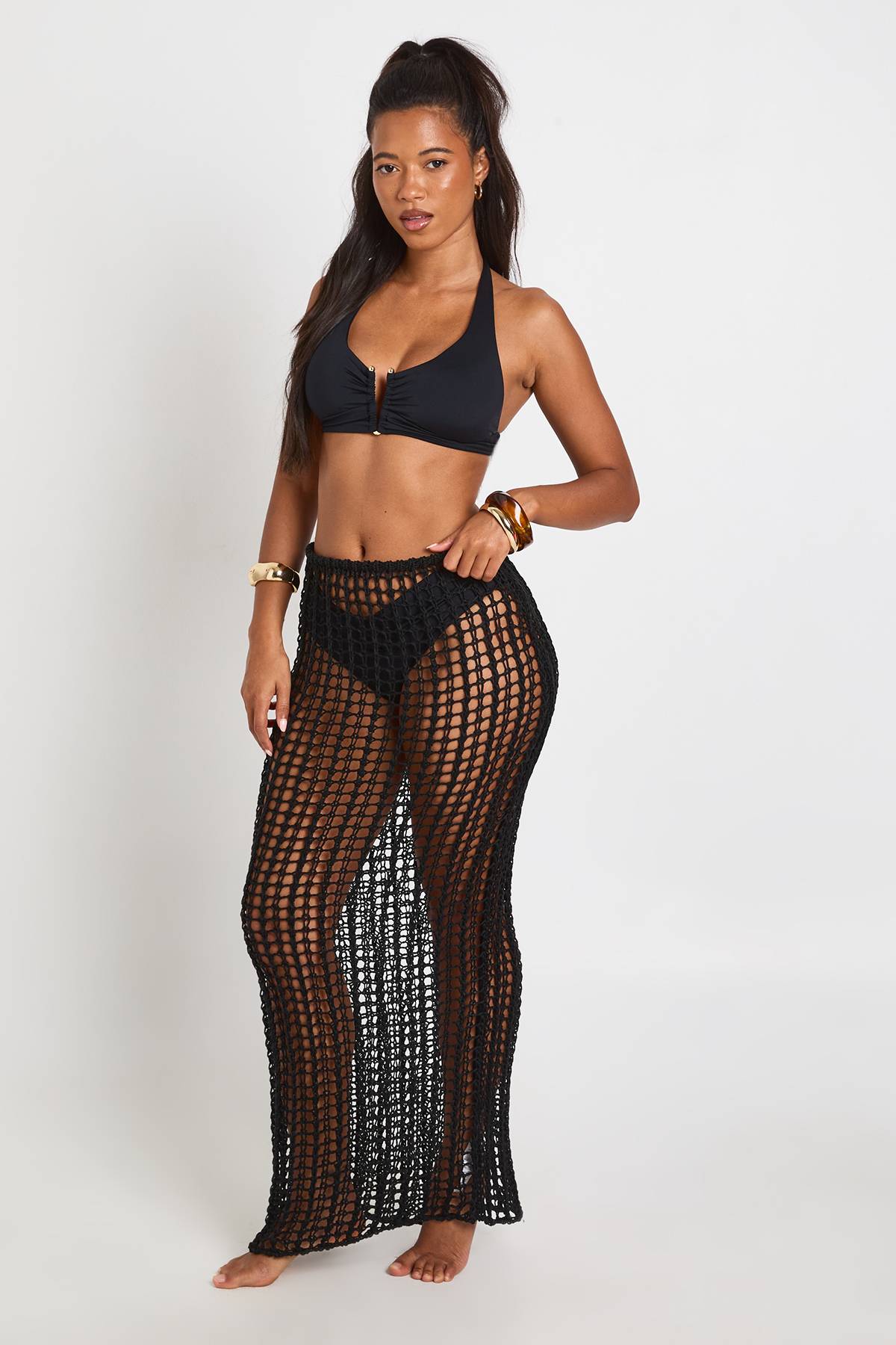 boohoo Jupe Maxi De Plage Au Crochet