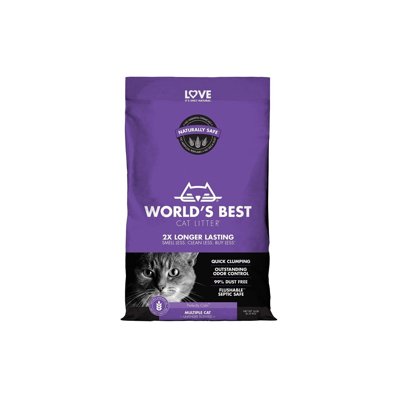 WORLD'S BEST Cat Litter Multiple Lavendel 3,18 kg