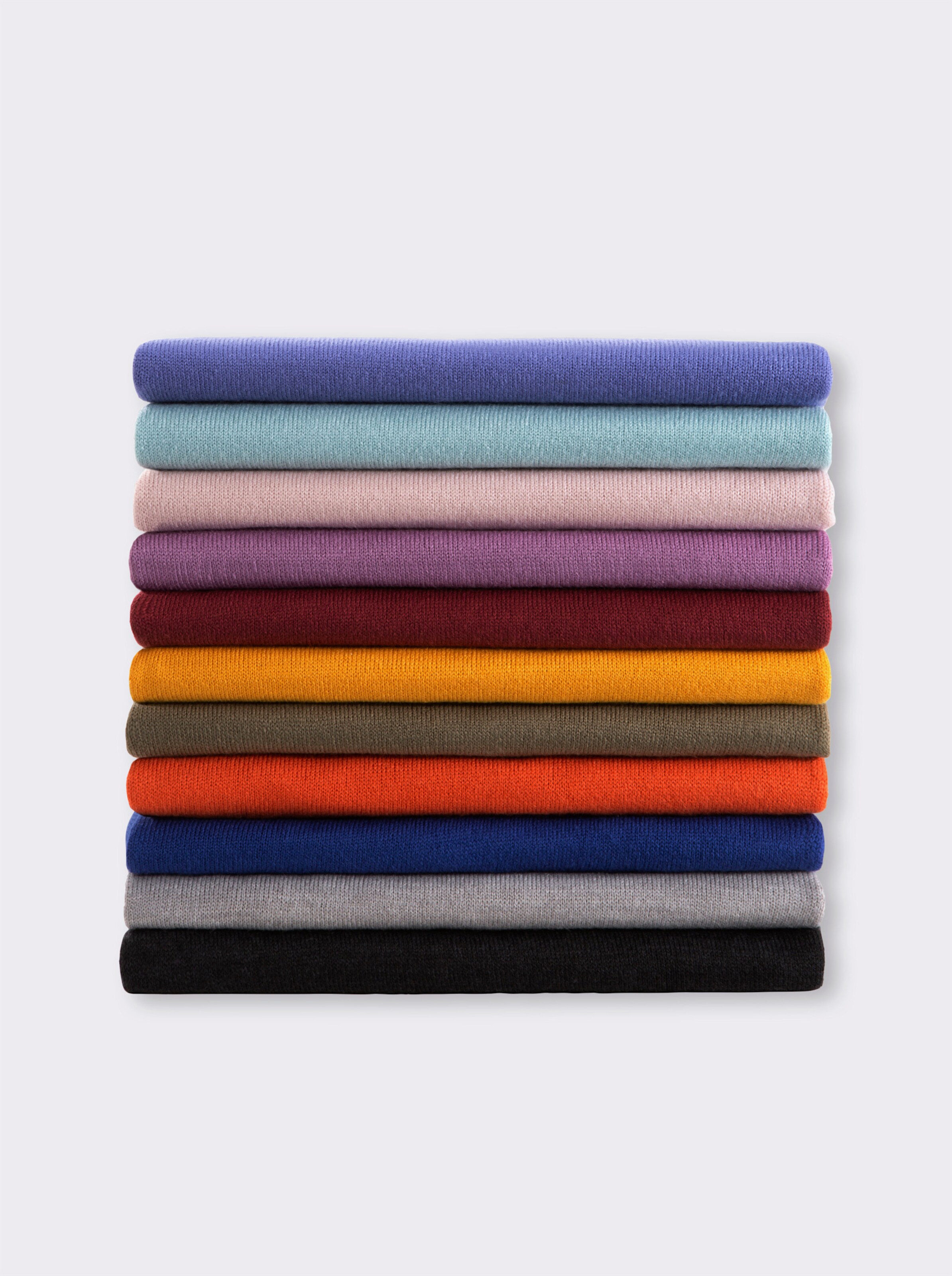 Rollkragenpullover mit Ripp-Bündchen