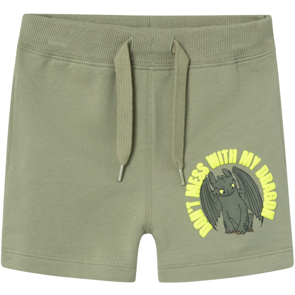 Køb Name It Oil Green Abil Dragon Lange Sweat Shorts