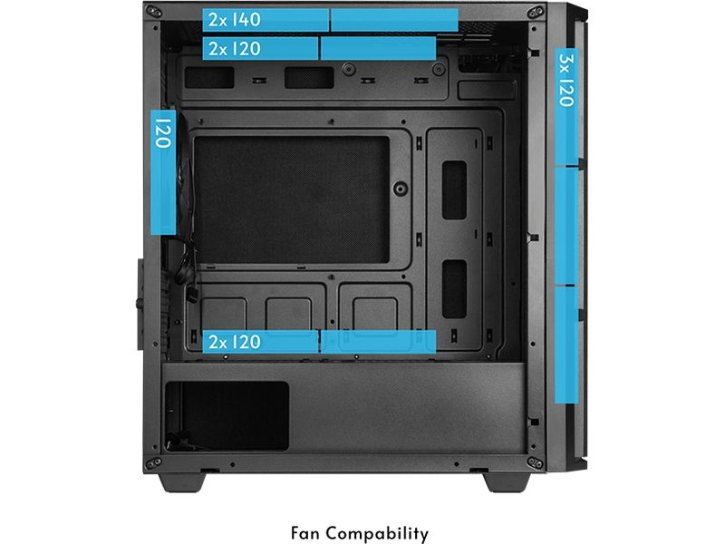 Chieftec PC-Gehäuse AZ-01B-OP Modernes m-ATX Mini-Tower PC-Gehäuse