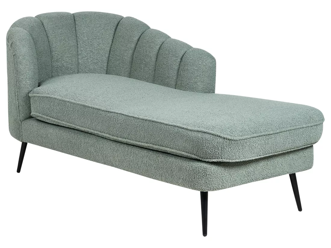 Divan côté droite en bouclé vert ALLIER