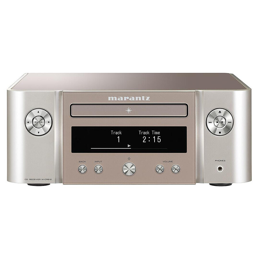 Marantz Melody X M-CR612 Argent/Or + Triangle Elara LN01 Blanc laqué